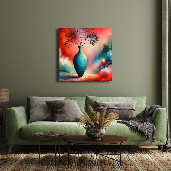 Quadro su tela – Vaso luminoso in astratto