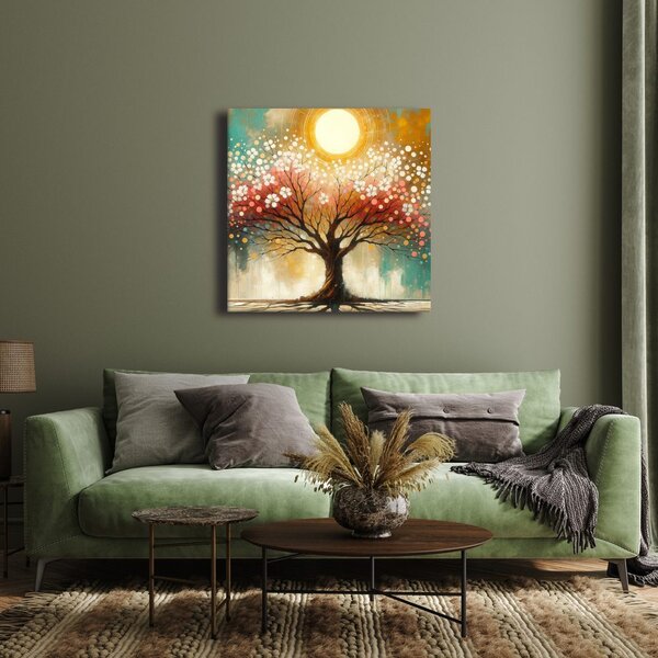Quadro su tela – Albero della vita con fiori