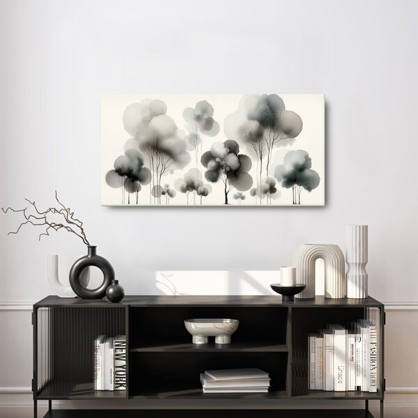 Quadro su tela – Albero della vita in tonalità di grigio