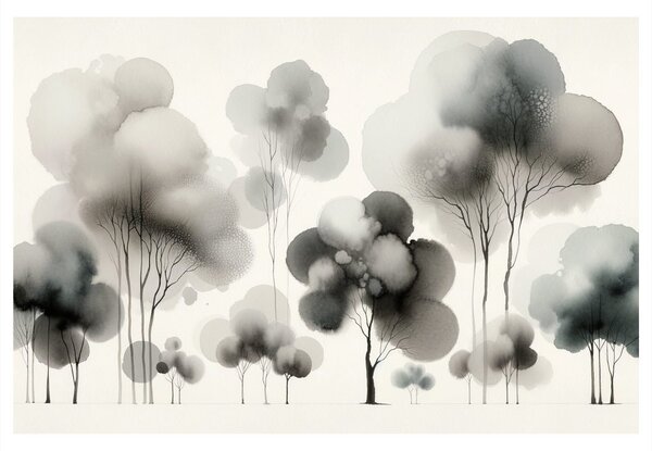 Quadro su tela – Delicato albero della vita nella nebbia