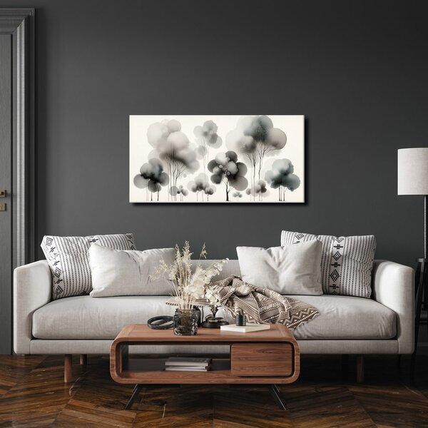 Quadro su tela – Albero della vita in tonalità di grigio