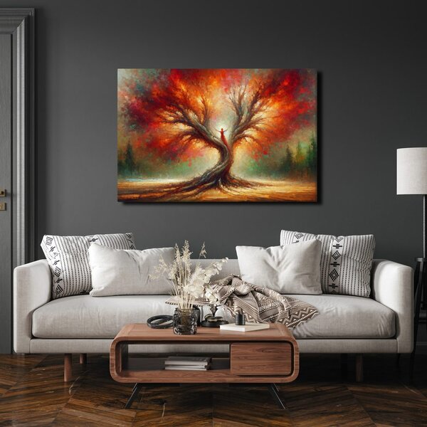 Quadro su tela – Albero della vita autunnale in luce