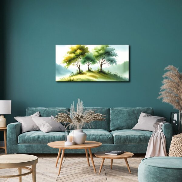 Quadro su tela – Paesaggio verde con alberi