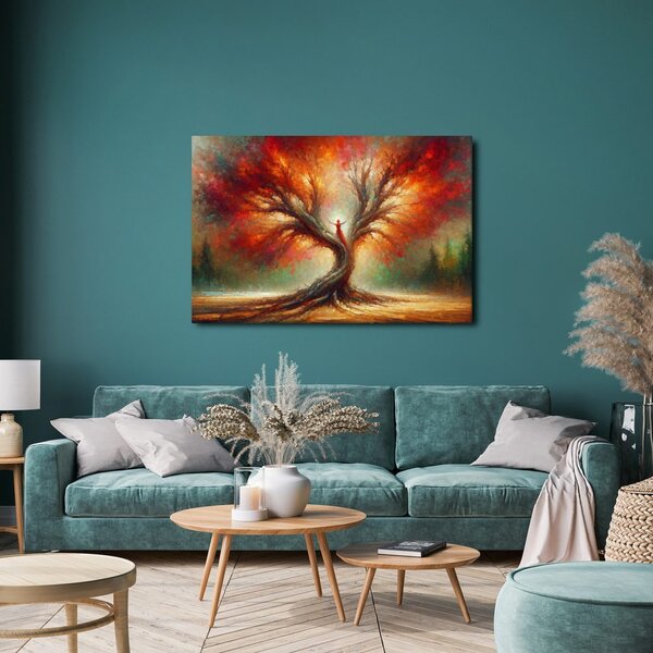 Quadro su tela – Albero della vita autunnale in luce