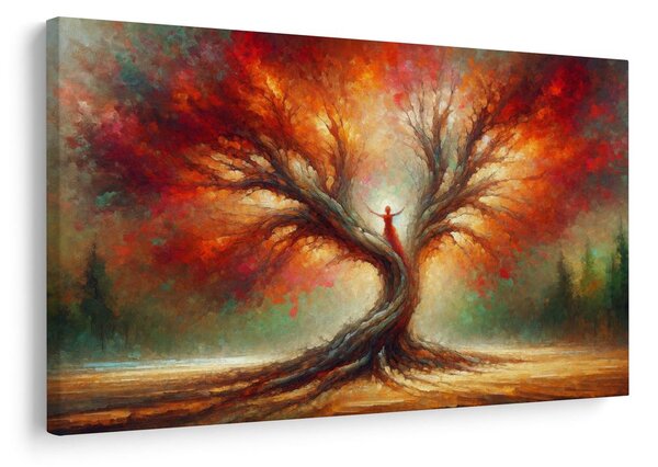 Quadro su tela – Albero della vita autunnale in luce