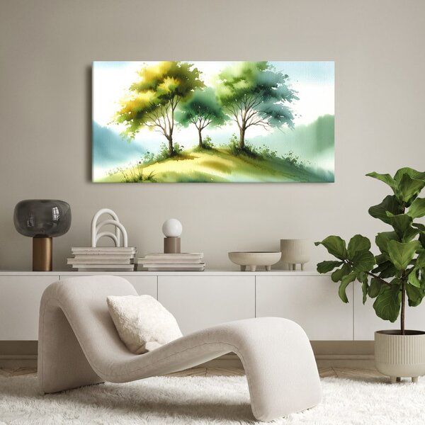 Quadro su tela – Paesaggio verde con alberi