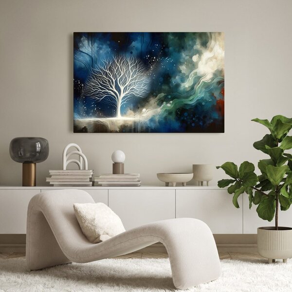 Quadro su tela – Albero della vita nello spazio notturno