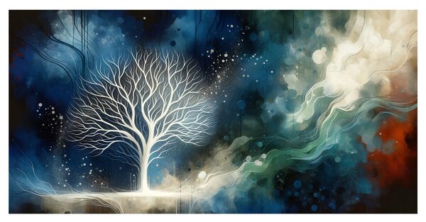 Quadro su tela – Albero della vita magico nello spazio