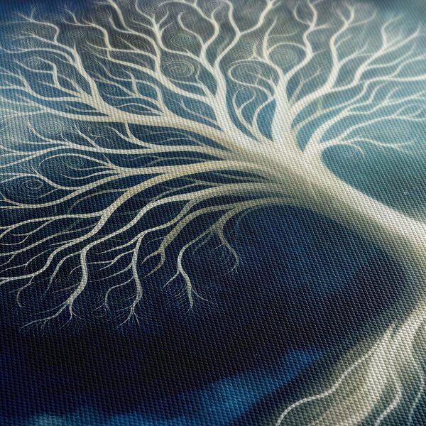 Quadro su tela – Albero della vita mistico tra onde blu