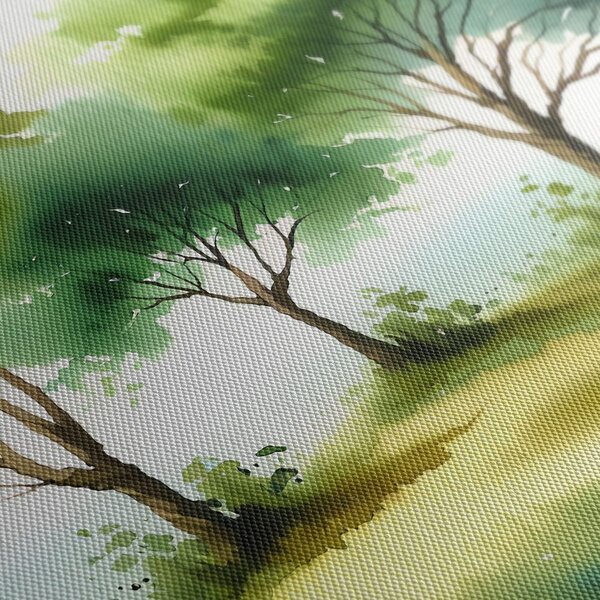 Quadro su tela – Paesaggio verde con alberi
