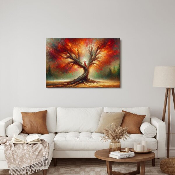 Quadro su tela – Albero della vita autunnale in luce