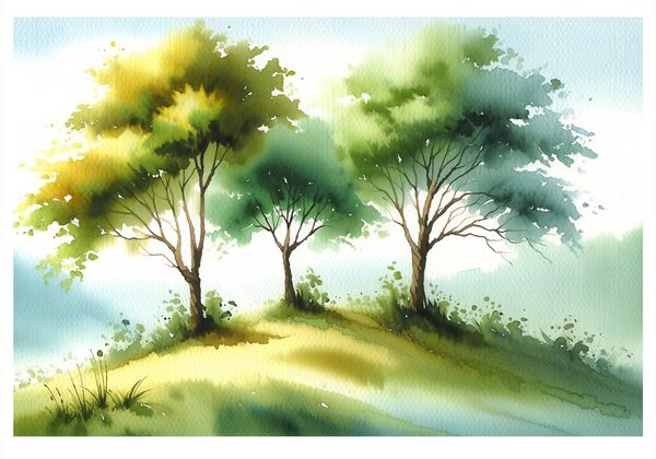Quadro su tela – Albero della vita nel prato