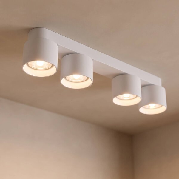 Nordlux Plafoniera soffitto Pitcher, dimmerabile, Bianco / Opale, Soggiorno / Sala da pranzo, Metallo, Moderno, Plafoniera
