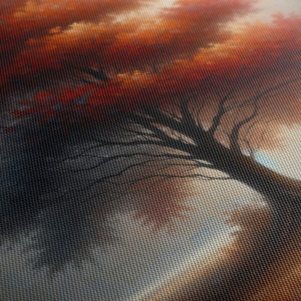 Quadro su tela – Albero della vita autunnale nella nebbia