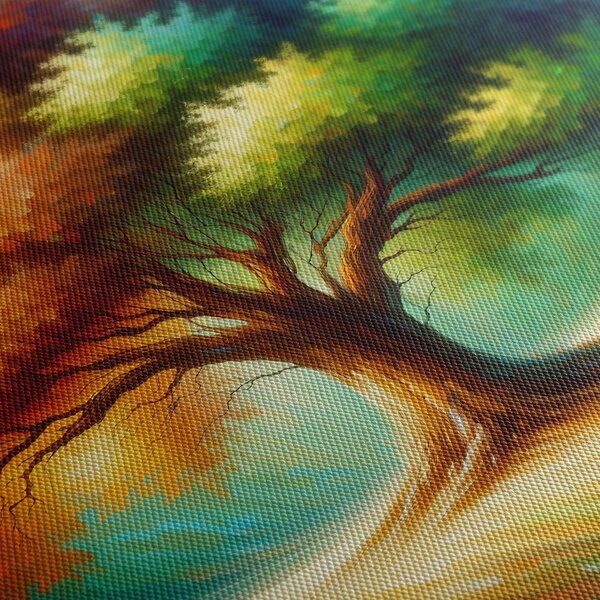 Quadro su tela – Albero della vita luminoso nel paesaggio