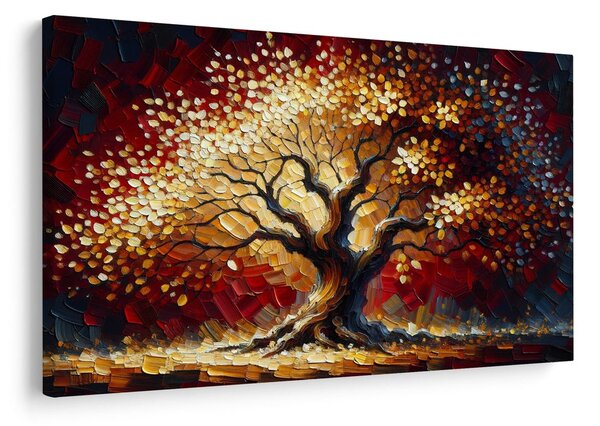 Quadro su tela – Albero della vita splendente in autunno