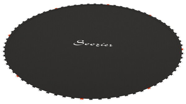 Tappeto Elastico di Ricambio per Trampolino da 3m con 8 Cuciture e Rivestimento Anti UV Nero