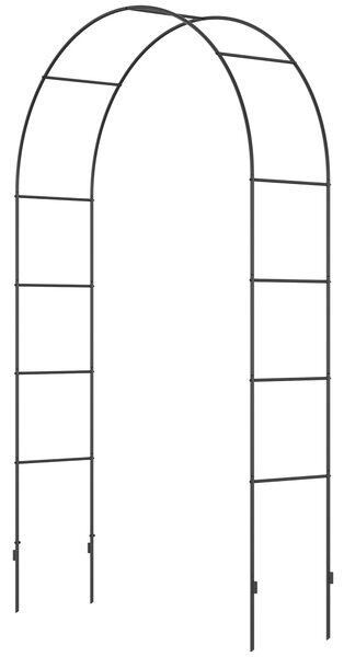 Arco per Rampicanti per Giardino ed Esterni 140x40x240 cm in Metallo Nero