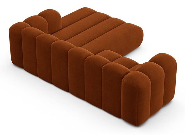 Divano angolare arancione ad angolo destro Lupine - Micadoni Home