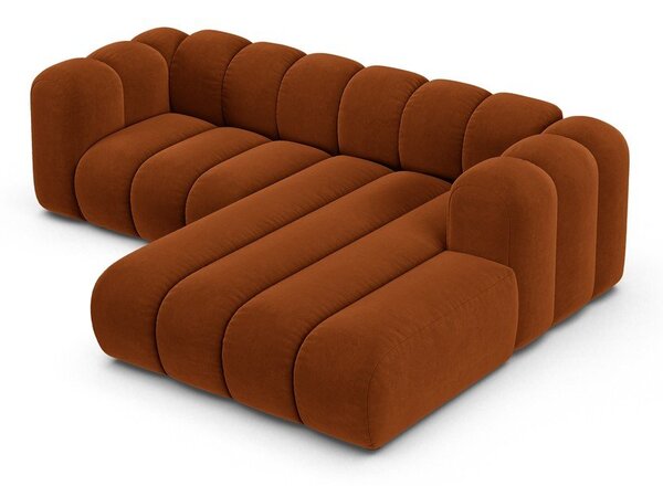 Divano angolare arancione ad angolo destro Lupine - Micadoni Home