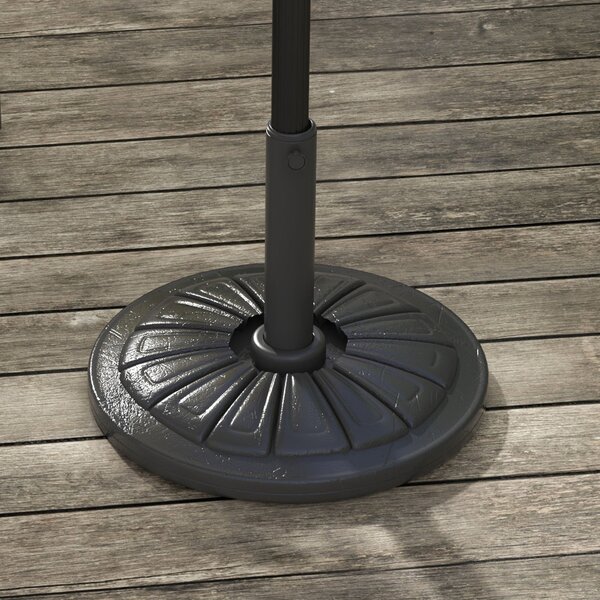 Base per Ombrellone Rotonda Ø43cm da 13kg per Pali da 38mm e 48mm in Cemento Nero