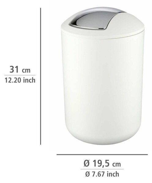 Cestino per la spazzatura bianco in plastica 6,5 l Brasil – Wenko