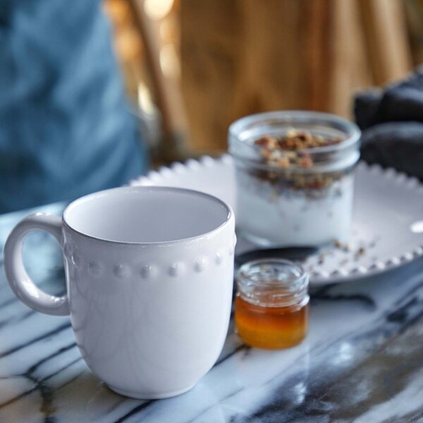 Tazza in gres bianco, 370 ml Pearl - Costa Nova