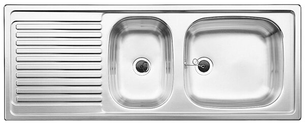 Lavello da incasso BLANCO TOP EZS 11 x 4 in acciaio inox finitura naturale