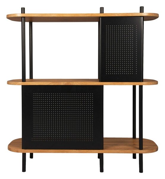 Scaffale in acciaio nero Sole, 80 x 83,5 cm - Leitmotiv