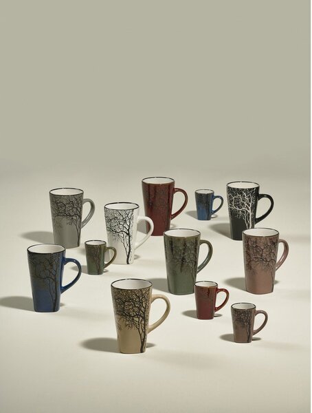 Tazze da espresso in gres rosso in set da 4 100 ml Hela - Villa Collection