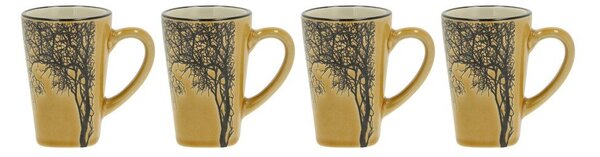 Tazze da caffè espresso in gres giallo, set di 4 tazze da 100 ml Hela - Villa Collection