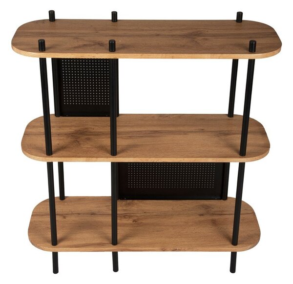 Scaffale in acciaio nero Sole, 80 x 83,5 cm - Leitmotiv