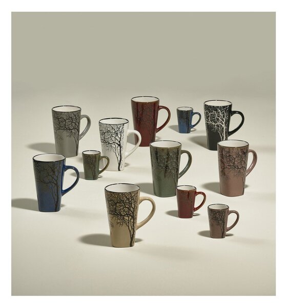 Tazze da espresso in gres rosa chiaro in set da 4 100 ml Hela - Villa Collection