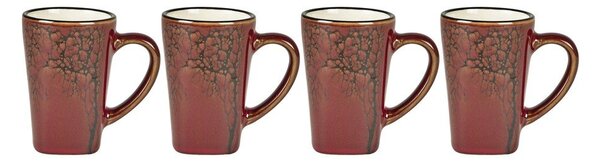 Tazze da espresso in gres rosso in set da 4 100 ml Hela - Villa Collection