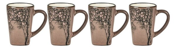 Tazze da espresso in gres rosa chiaro in set da 4 100 ml Hela - Villa Collection