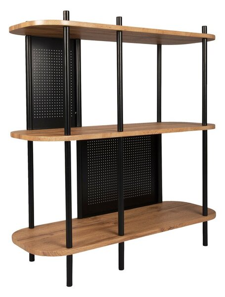 Scaffale in acciaio nero Sole, 80 x 83,5 cm - Leitmotiv