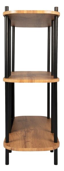 Scaffale in acciaio nero Sole, 80 x 83,5 cm - Leitmotiv