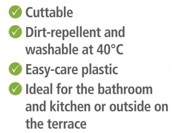 Tappetino da bagno in plastica grigio 65x200 cm Sassi - Wenko