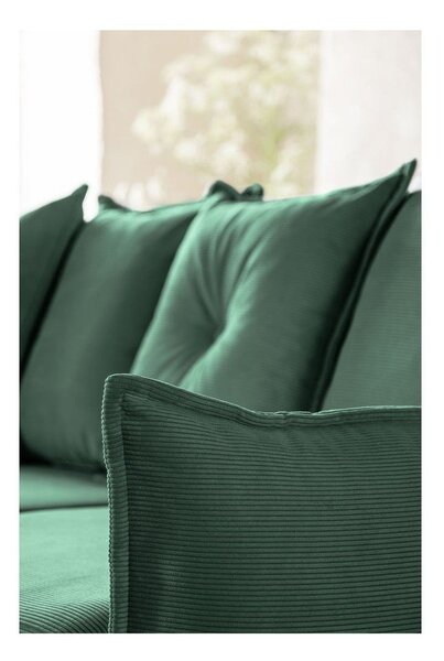 Divano letto in velluto a coste verde (variabile) Lazy Lukka - Miuform