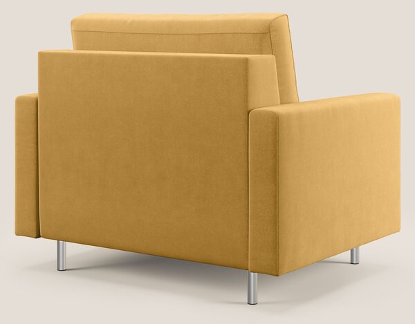 Megan poltrona letto in microfibra smacchiabile T11 giallo