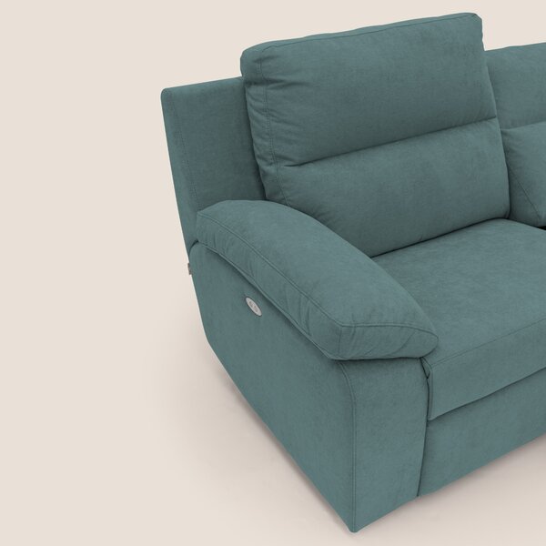 Romeo Divano relax con recliner elettrico in morbido tessuto impermeab