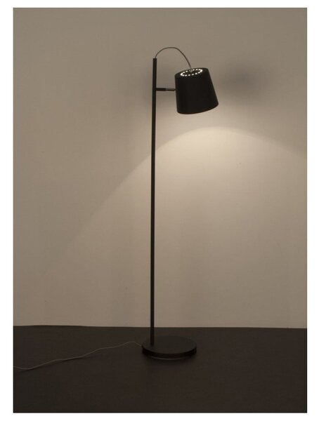Lampada da terra con testa a fibbia nera - Zuiver