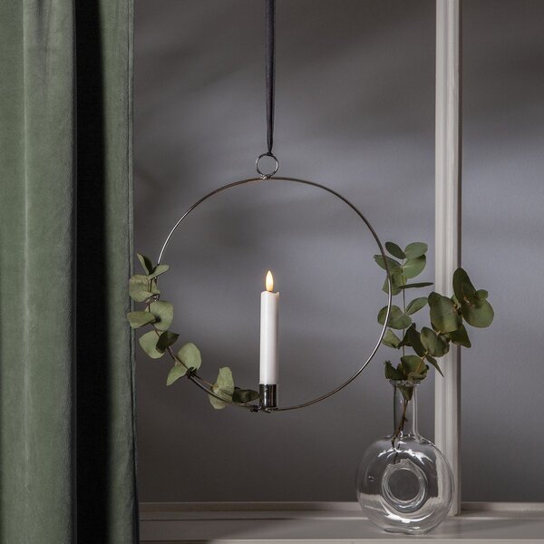 Decorazione luminosa in colore argento Flamme Ring - Star Trading