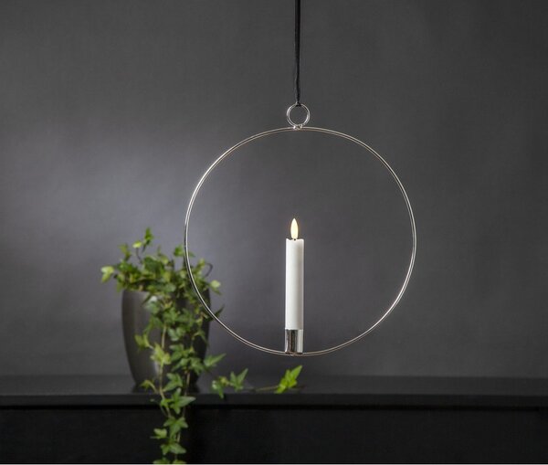 Decorazione luminosa in colore argento Flamme Ring - Star Trading