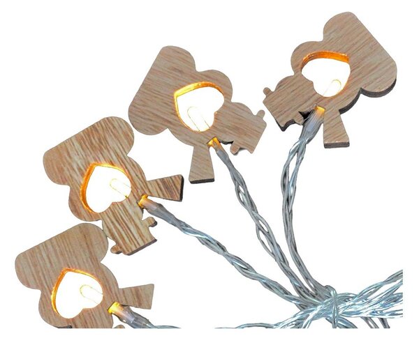 Catena luminosa con 10 luci LED gialle Snowmen - Casa Selección