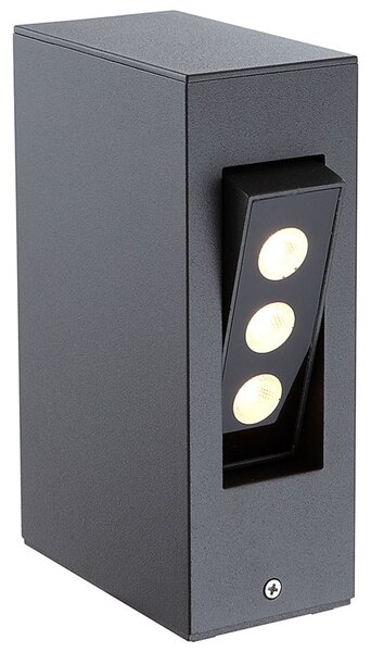 NARVI - Lampada da esterno / Lampada a LED da parete / Grado di protezione IP44 / Grigio scuro (LT)