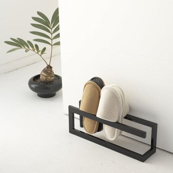 Supporto per pantofolaio in metallo nero Line - YAMAZAKI