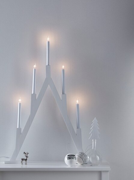 Decorazione luminosa bianca con motivo natalizio Bjurfors - Markslöjd