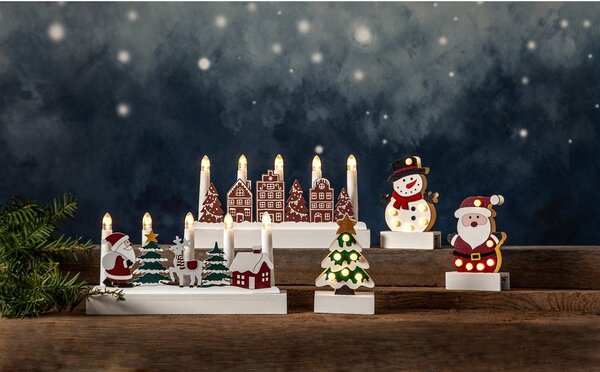 Decorazione luminosa bianca con motivo natalizio Freddy - Star Trading