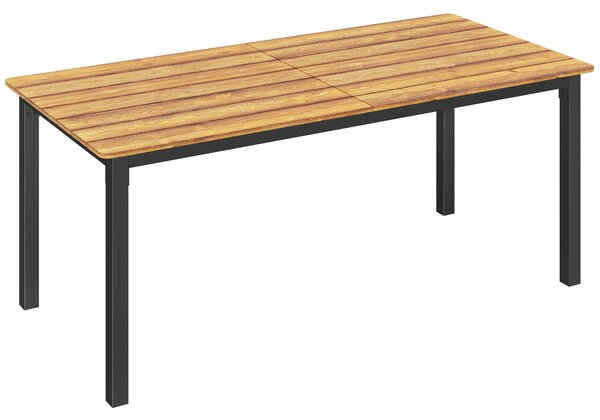 Outsunny Tavolo da Giardino Rettangolare per 6-8 Persone, Dimensioni 180 x 86 cm | Aosom Italy